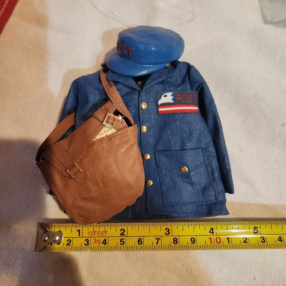 Department 22 Uniform Mail Carrier's Jacket Ornament USPS Postal Worker Figurine - Picture 6 of 7